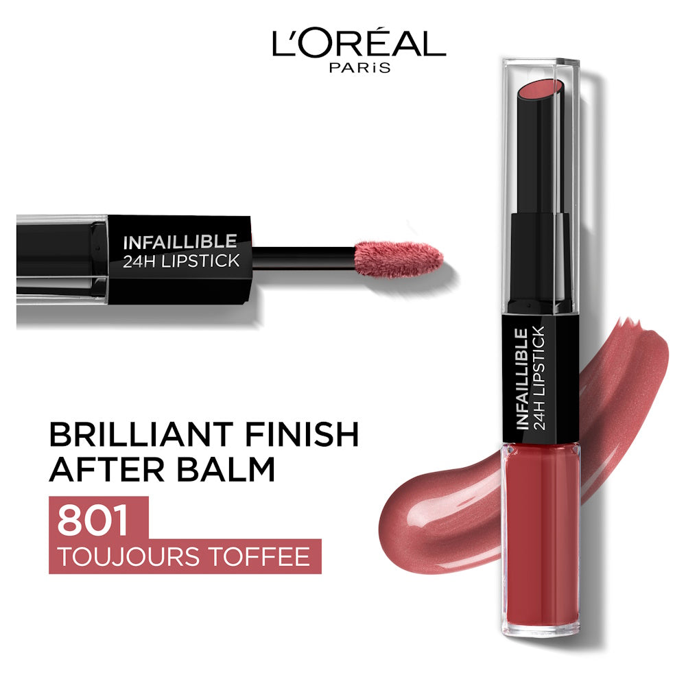 L'Oréal Paris Infaillible 2-Step 24H Lipstick - 801 Toujours Toffee (Parisian NUDE)