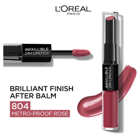 L'Oréal Paris Infaillible 2-Step 24H Lipstick - 804 Metro Proof Rose (Parisian NUDE)