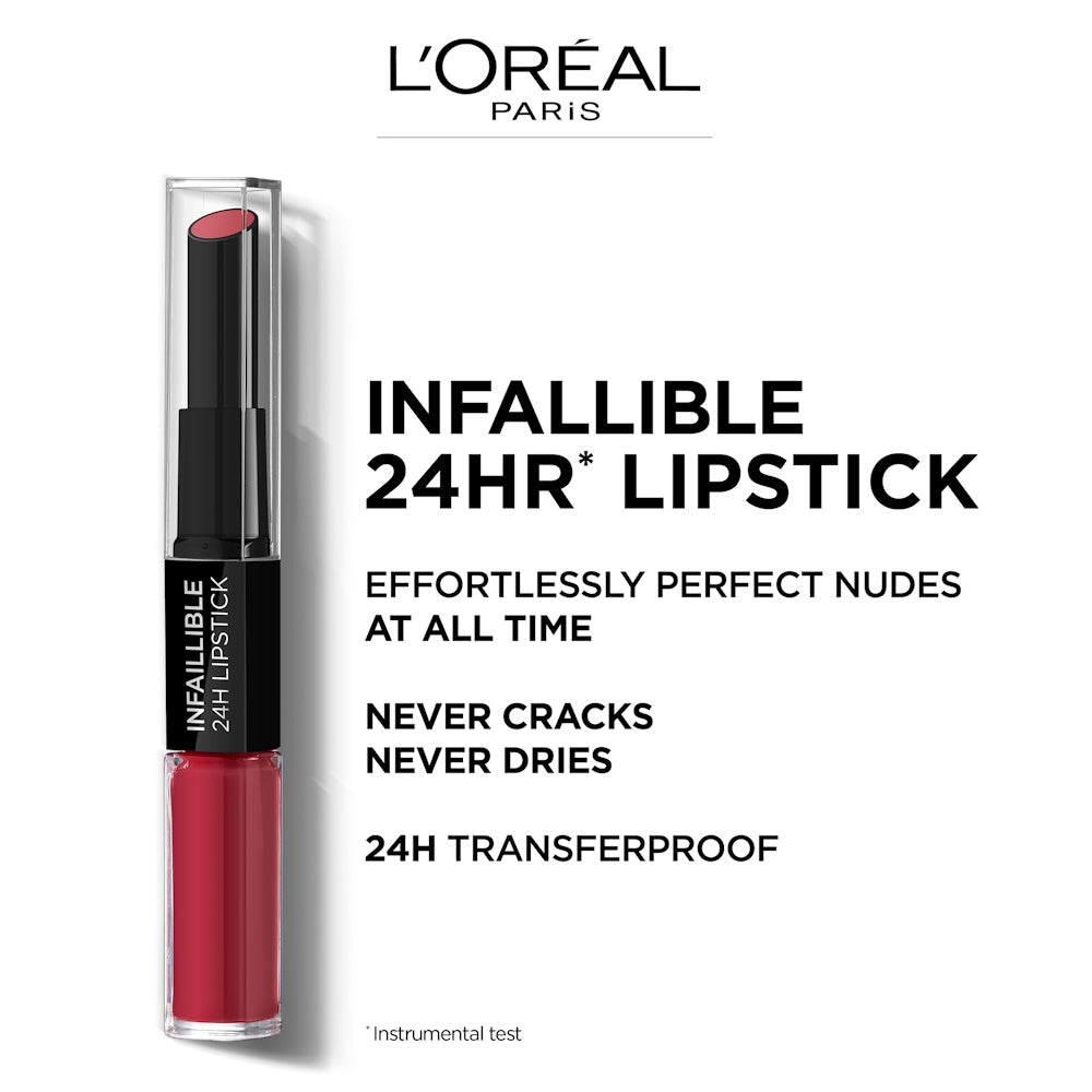 L'Oréal Paris INFAILLIBLE 2-Step 24H Lipstick - 502 Red to Stay