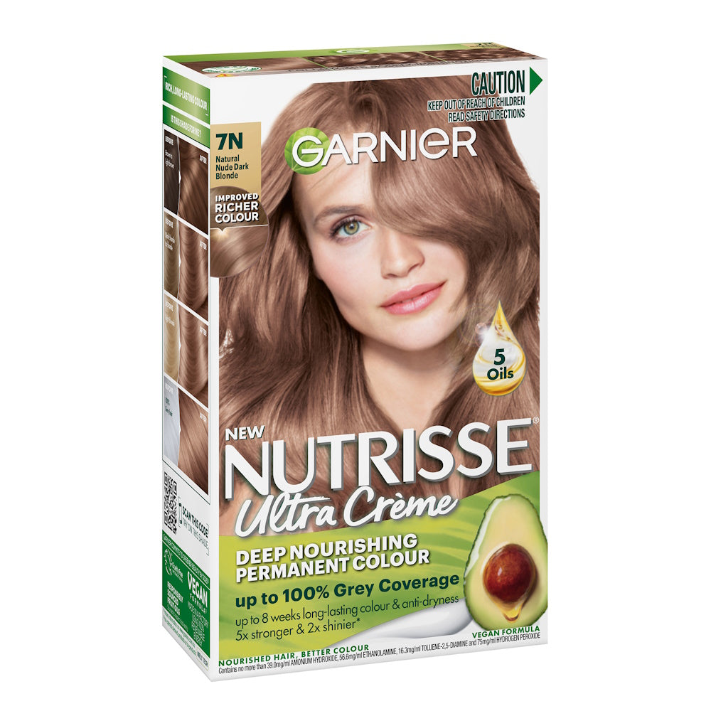 GARNIER Nutrisse Ultra Crème Permanent Hair Colour - 7N Natural Nude Dark Blonde