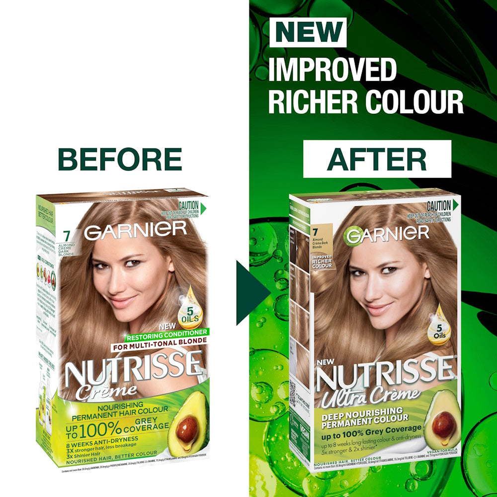 GARNIER Nutrisse Ultra Crème Permanent Hair Colour - 7N Natural Nude Dark Blonde