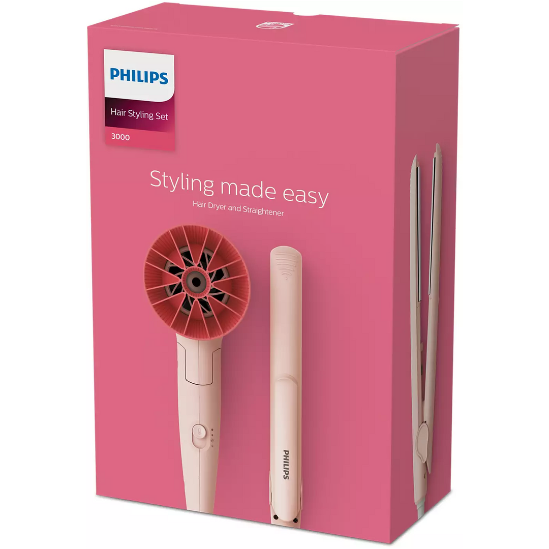 Philips Hair Styling Set Series 3000 - Dryer & Straightener