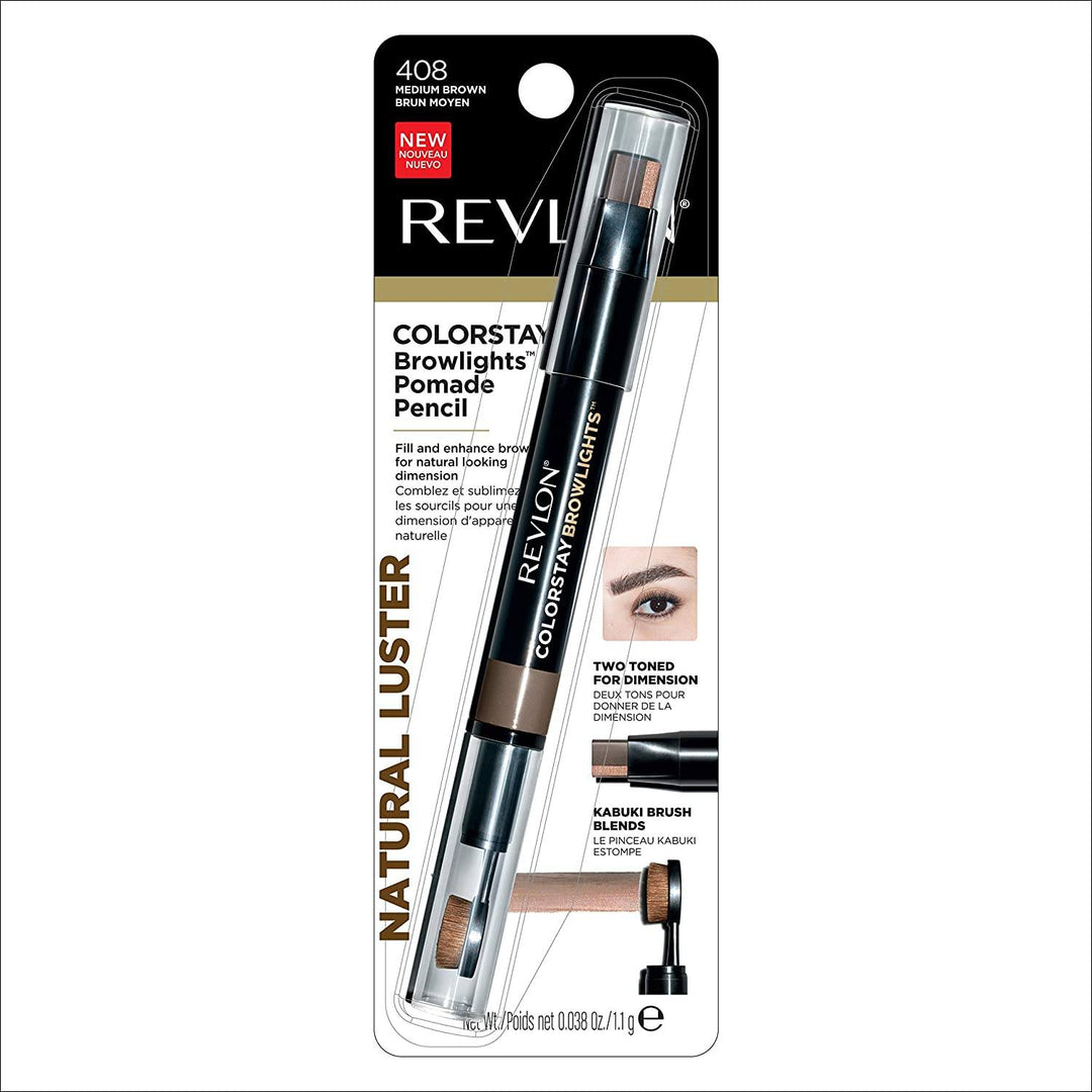 Revlon ColorStay Browlights Eyebrow Pomade Pencil - 408 Medium Brown