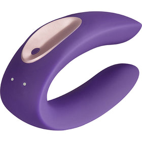 Satisfyer Double Plus Partner Vibrator - Purple