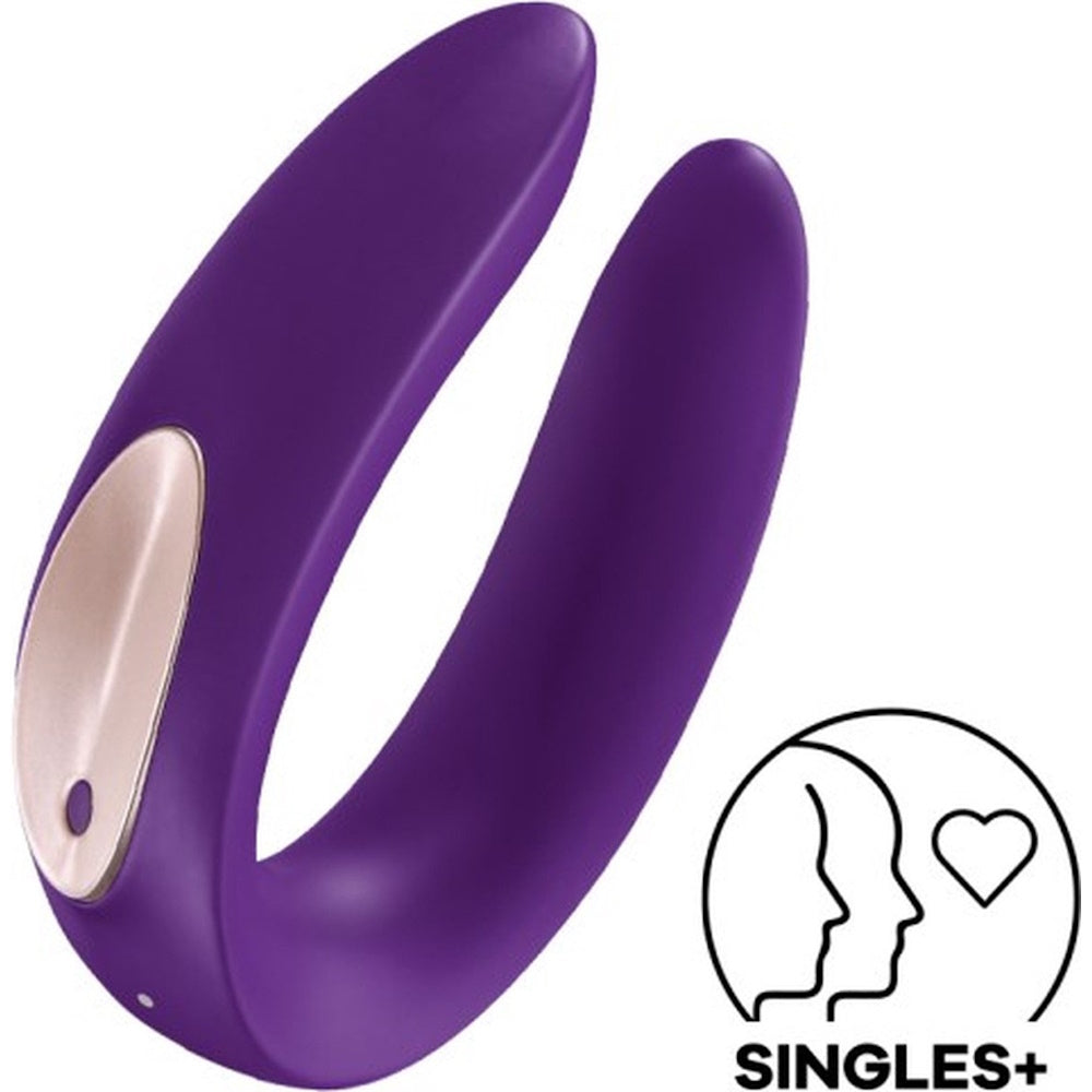 Satisfyer Double Plus Partner Vibrator - Purple