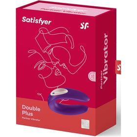 Satisfyer Double Plus Partner Vibrator - Purple