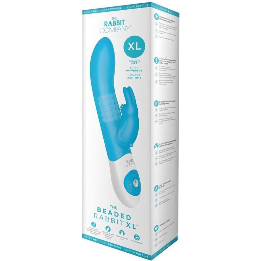 The Rabbit Company The Beaded Rabbit XL Vibrator - Aqua