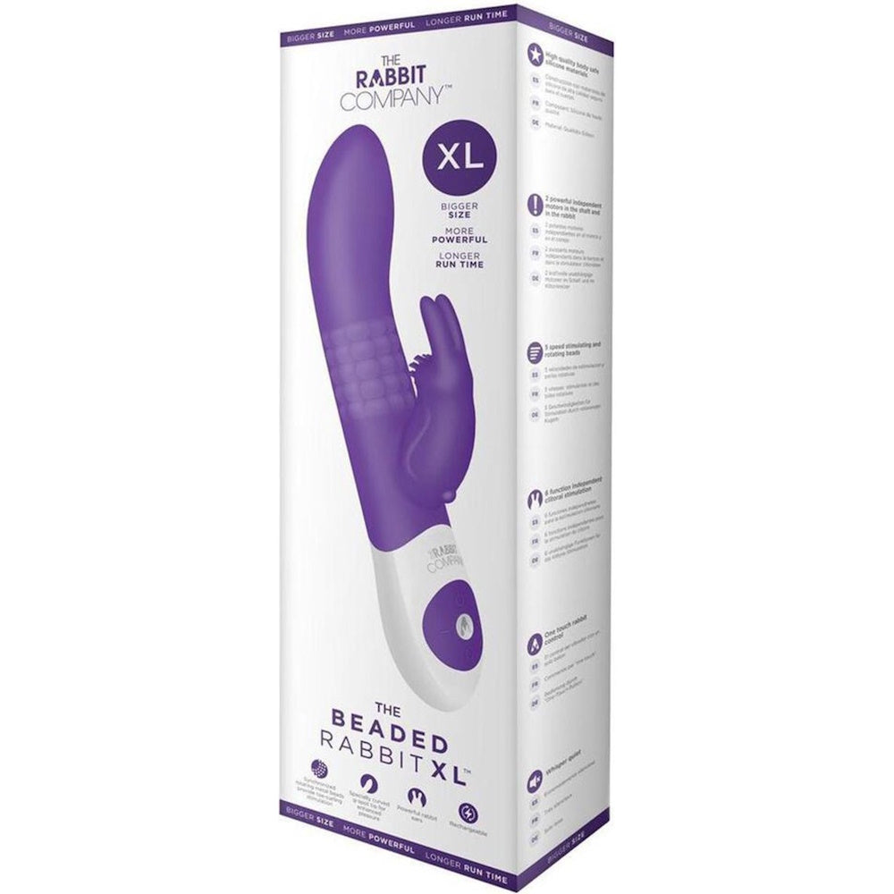 The Rabbit Company The Beaded Rabbit XL Vibrator - Purple