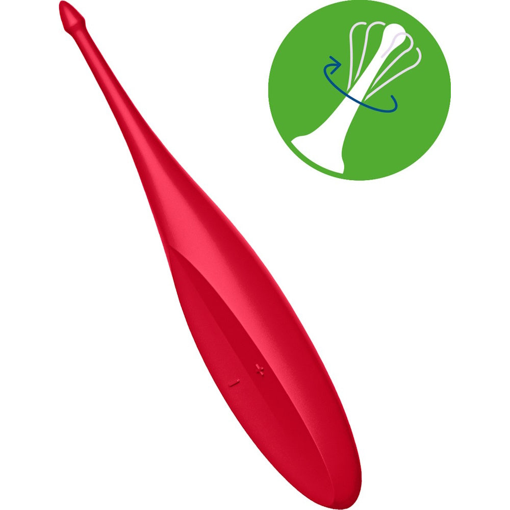 Satisfyer Twirling Fun Tip Vibrator - Red