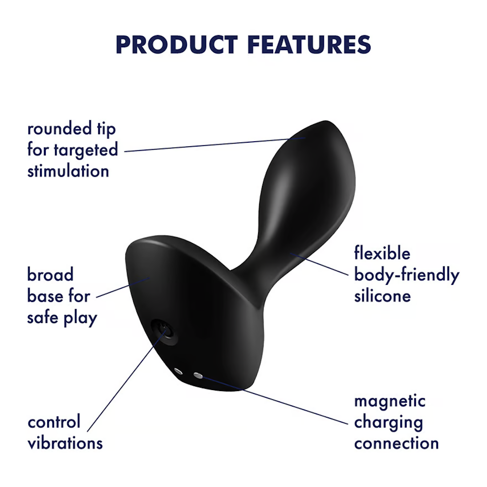 Satisfyer Backdoor Lover Plug Vibrator - Black