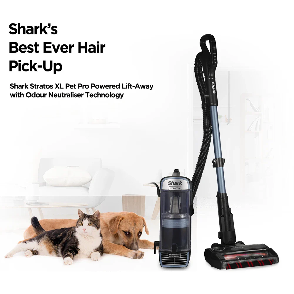 Shark Stratos XL Pet Pro Powered Lift-Away with Odour Neutraliser Technology