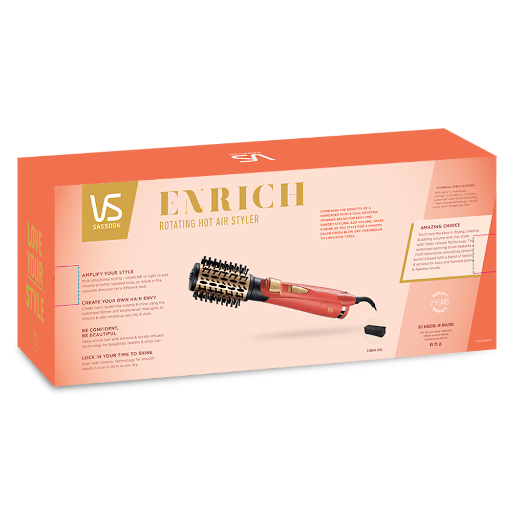 VS Sassoon ENRICH Rotating Hot Air Styler