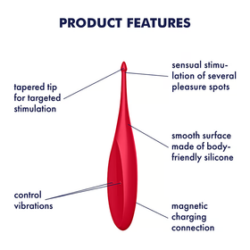 Satisfyer Twirling Fun Tip Vibrator - Red