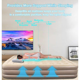 Automatic Inflatable Air Mattress with Built-In Pump