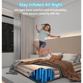 Automatic Inflatable Air Mattress with Built-In Pump