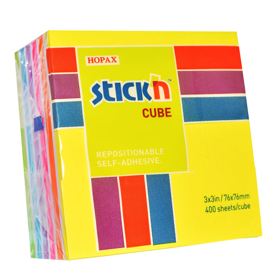 400 Pastel Sticky Notes (76x76mm) - Colourful Removable Adhesive