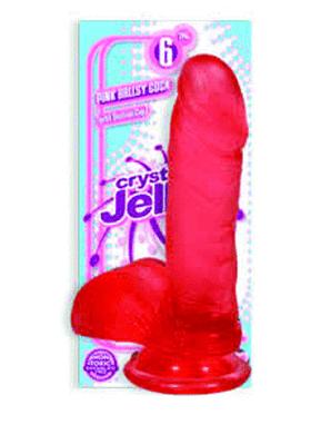 Crystal Jellies 6 in. Ballsy Cocks w/ Suction Cup Base