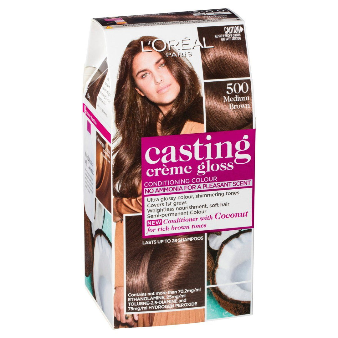 L'Oréal Paris Casting Crème Gloss Conditioning Hair Colour - 500 Medium Brown