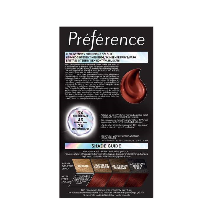 L'Oréal Paris Préférence VIVIDS Permanent Gel Hair Colour - Cherry Red 5.664 Notting Hill