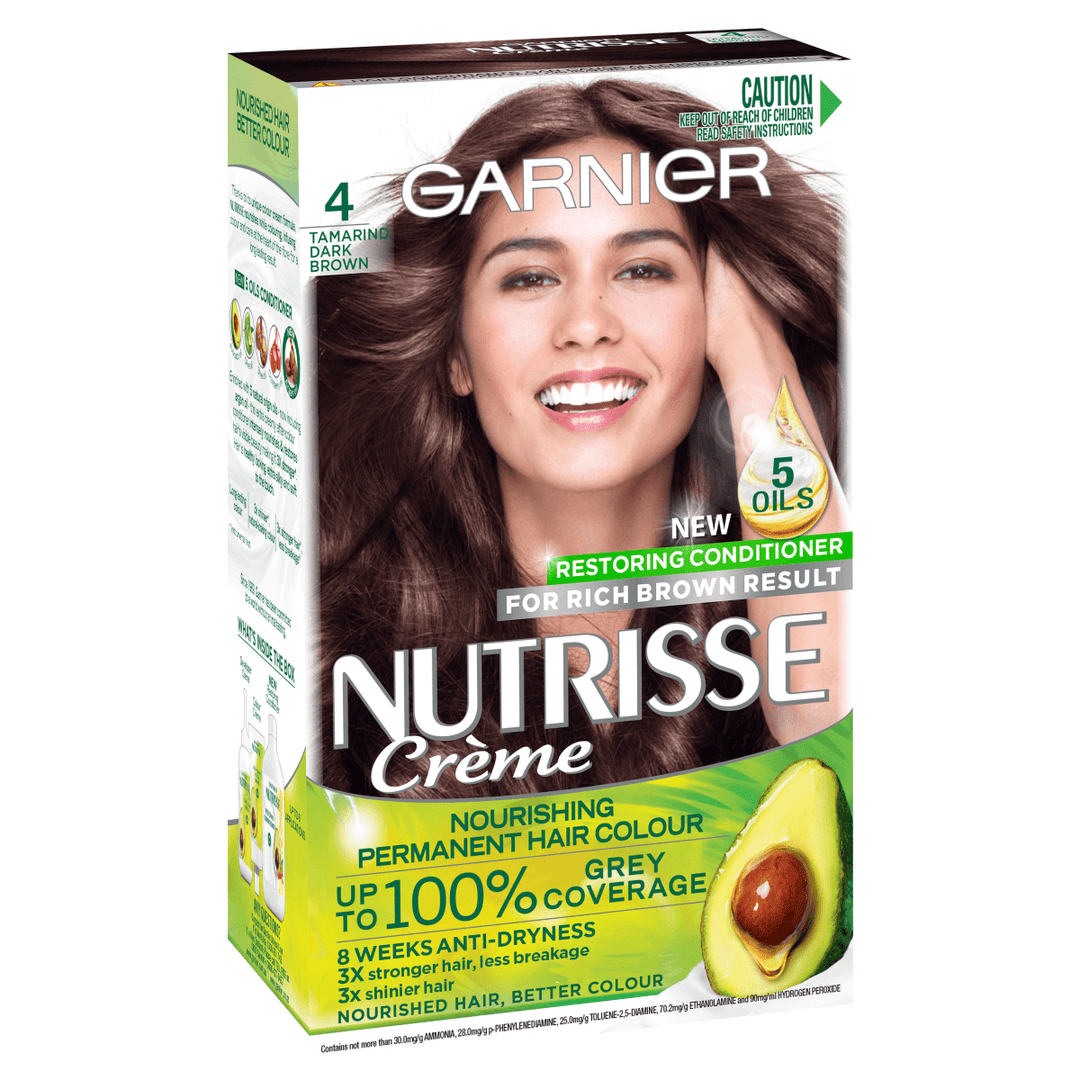 GARNIER Nutrisse Nourishing Permanent Hair Colour - 4 Tamarind