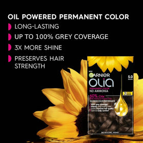 GARNIER Olia Permanent Hair Colour - 4.0 Dark Brown