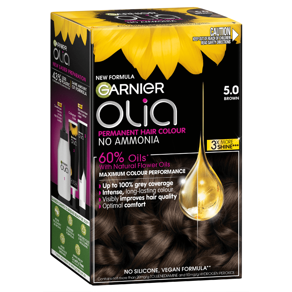 GARNIER Olia Permanent Hair Colour - 5.0 Brown