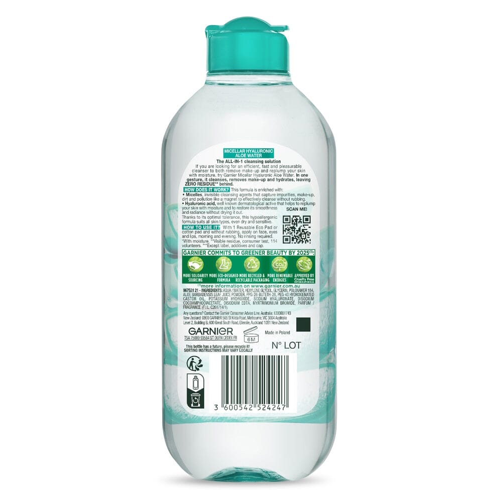 GARNIER Micellar Hyaluronic Aloe Water 400mL