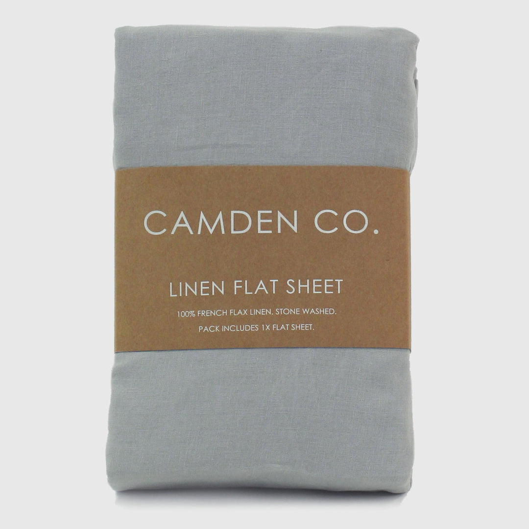 Camden Co. French Flax Linen Flat Sheet - King Size