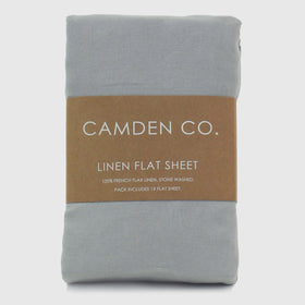 Camden Co. French Flax Linen Flat Sheet - King Size