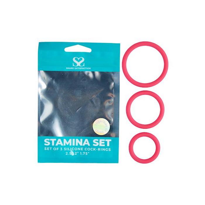 Share Satisfaction Stamina C-Ring Set - Pink