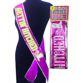 Little Genie Gettin' Hitched Glow In The Dark Sash - Hot Pink