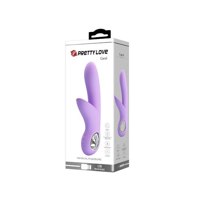 Pretty Love Carol Double Delight Rabbit Vibrator - Lavender