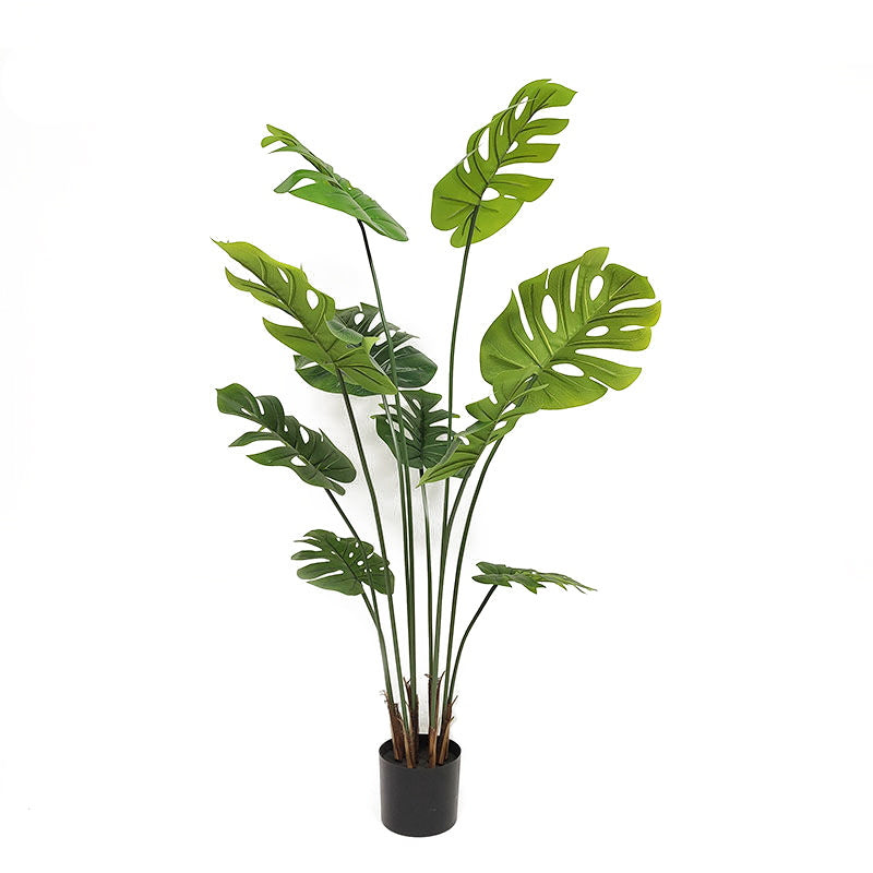 Artificial Plastic Tropical Palm Tree - Monstera