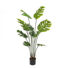 Artificial Plastic Tropical Palm Tree - Monstera