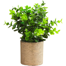 Mini Potted Artificial Plastic Green Plants - Luohan