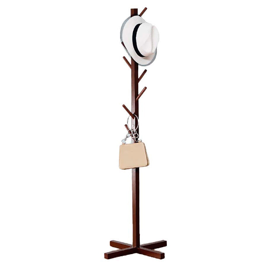 Modern Wooden Cross Base Stand Coat/Hat Rack | Brands