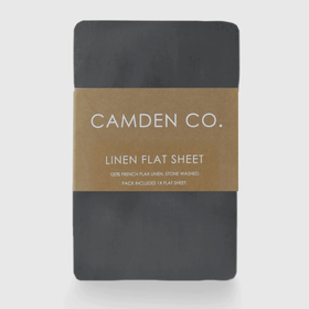 Camden Co. French Flax Linen Flat Sheet - King Size