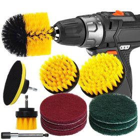 12pc Power Drill Brush Scrub Pads Set