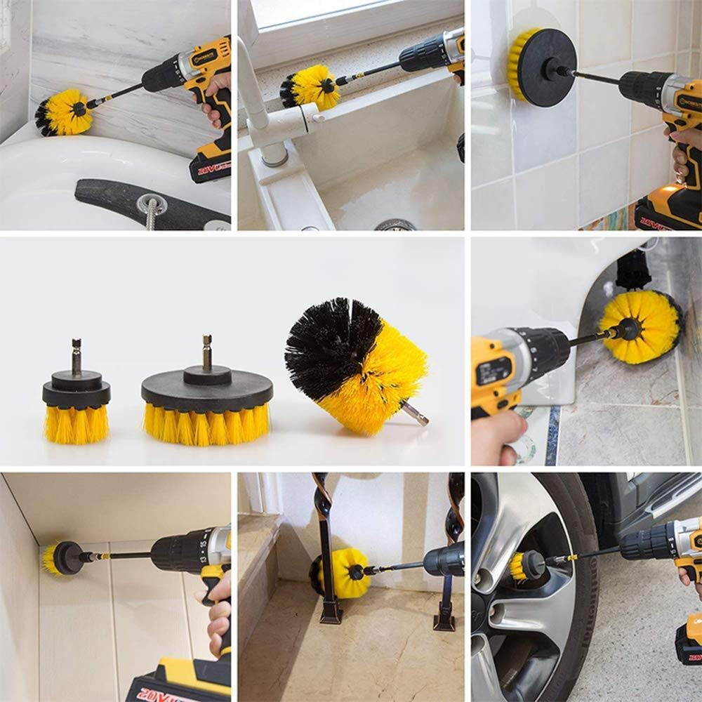 12pc Power Drill Brush Scrub Pads Set