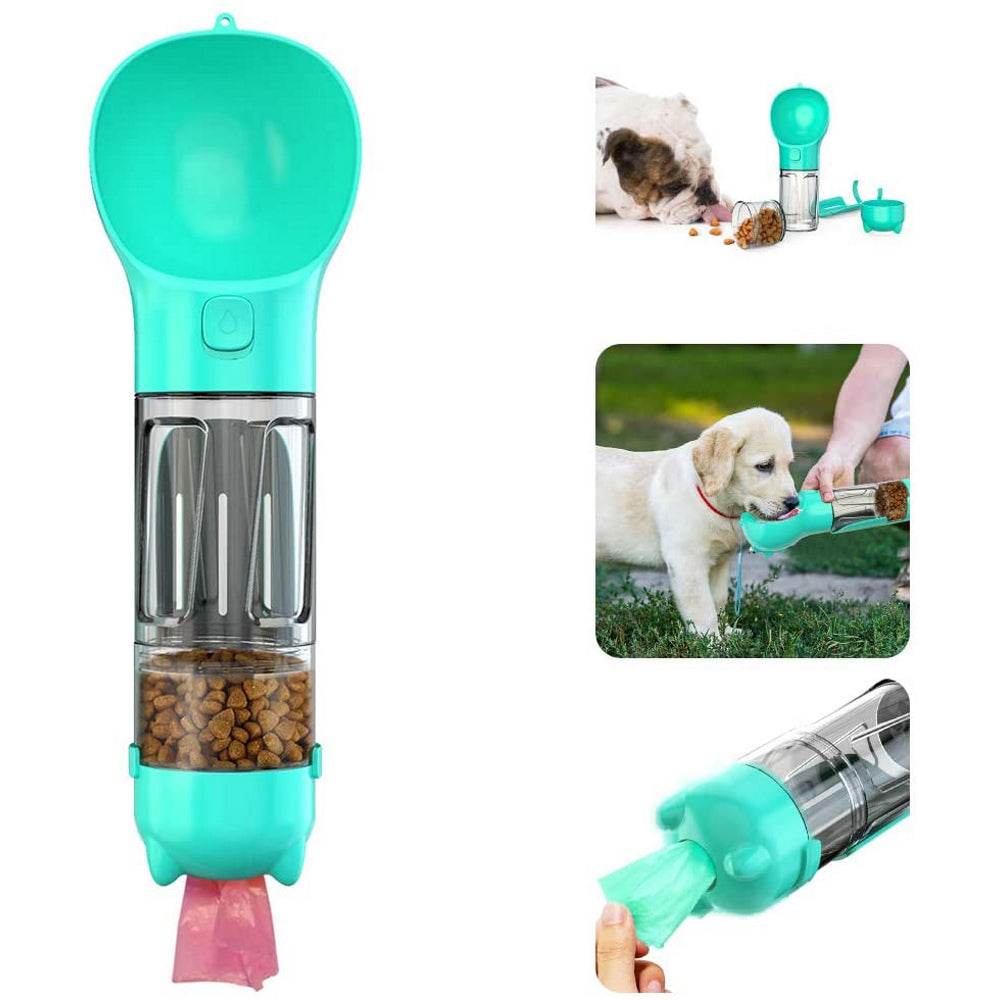 Portable Dog Water Dispenser with Food Container 300mL