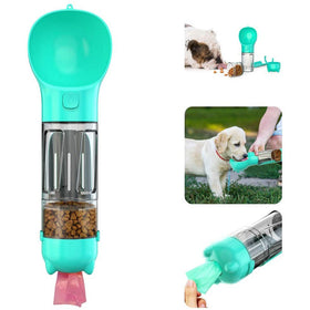 Portable Dog Water Dispenser with Food Container 300mL