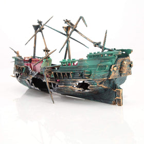 Aquarium Ornament Fish Tank Decoration - Split Shipwreck