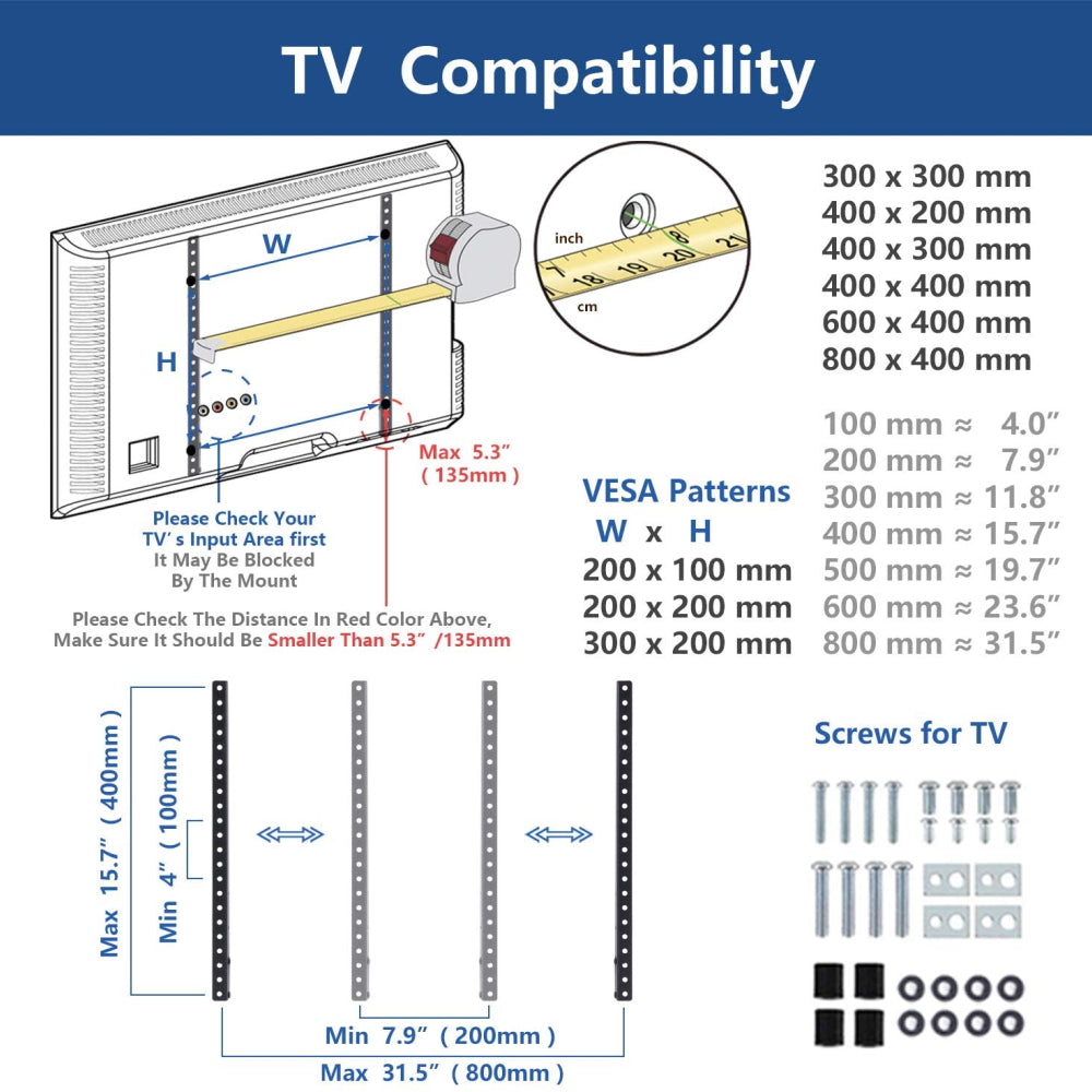 Universal Table Top TV Stand for 27-55 inch