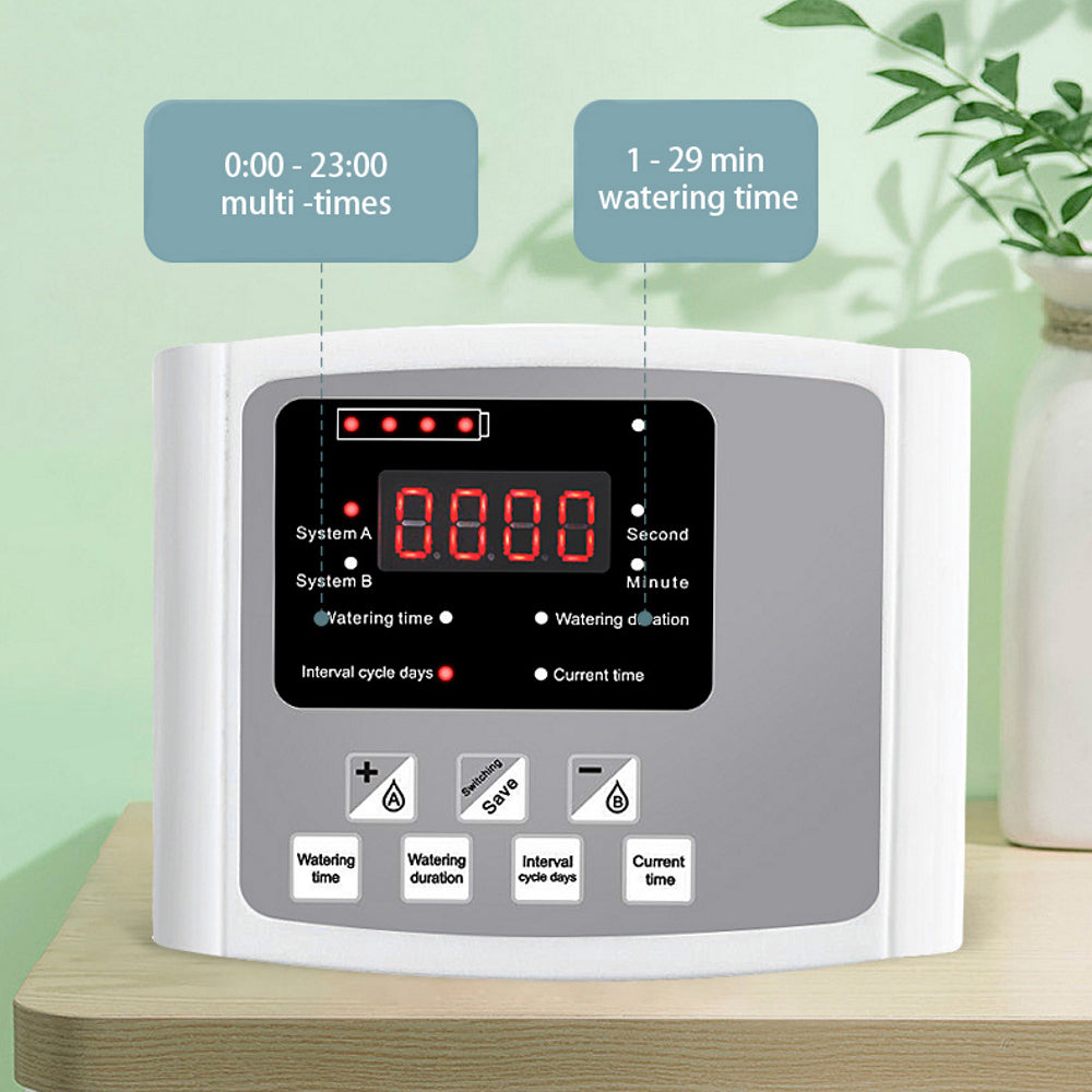 Solar Powered Automatic Digital Timer Watering System - Double Pump