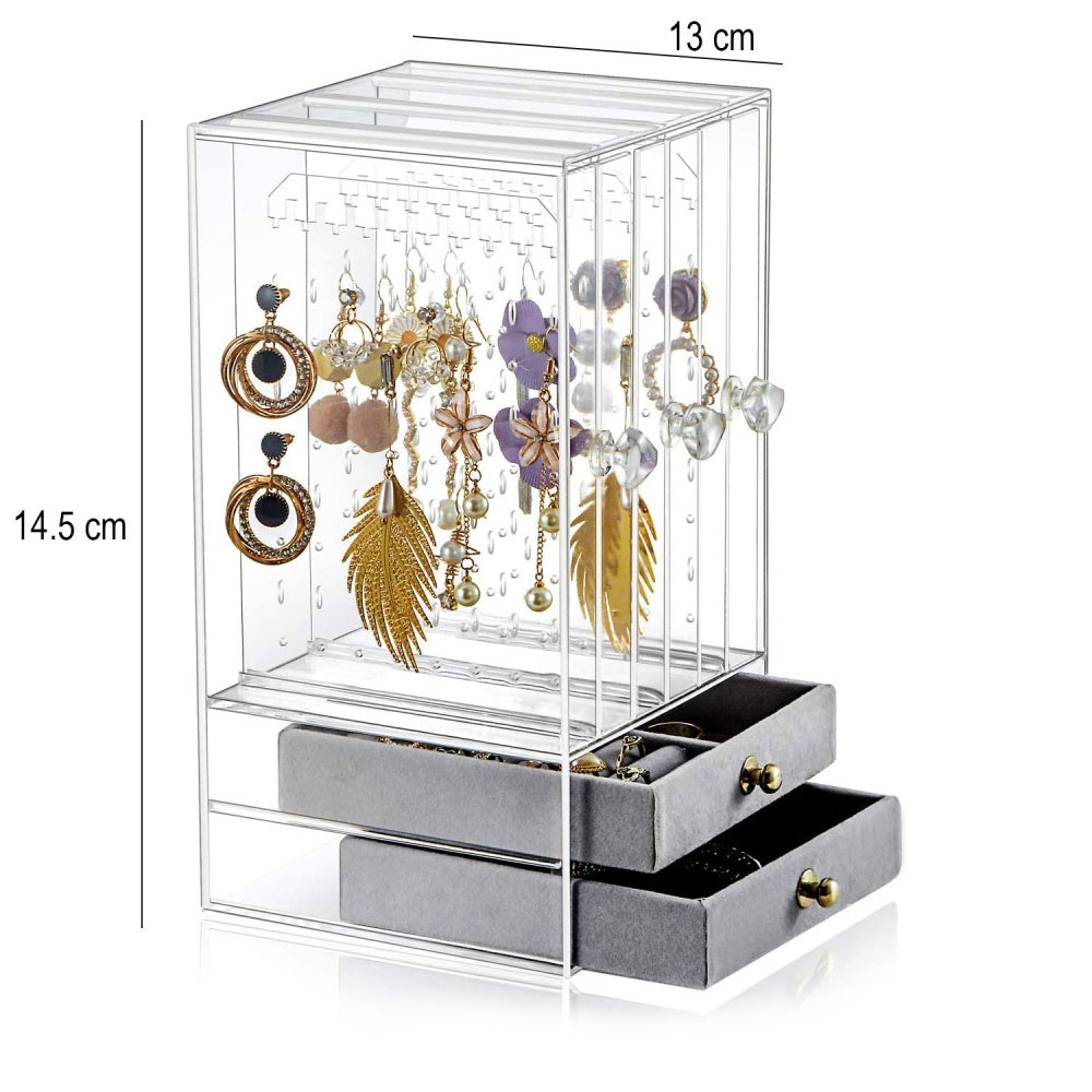 Jewellery Holder Acrylic Earring HolderJewelry Storage BoxEarring Display  Stand Organizer Holder Hanger Earring Studs Bracelet Necklace Big Storage  Case with 3Vertical Drawer  Walmart Canada