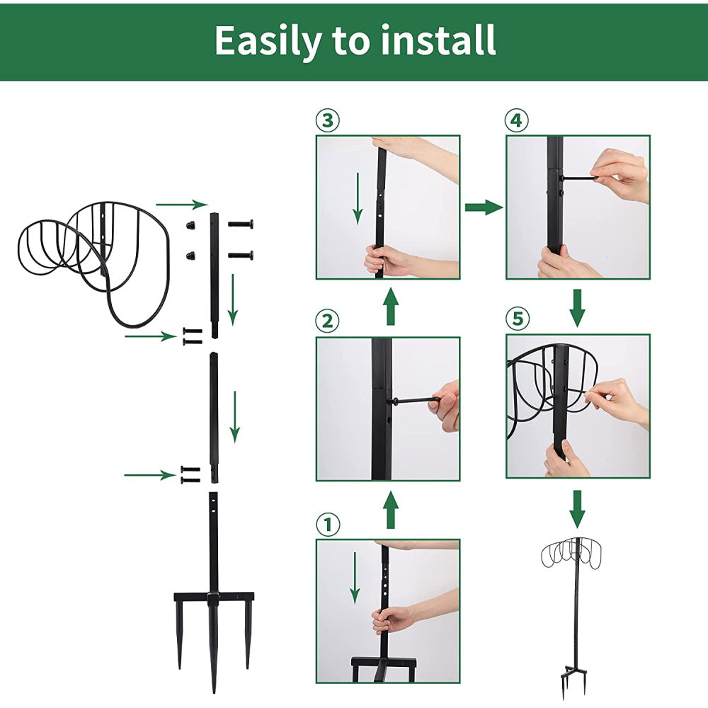 Manger Style Metal Garden Hose Stand