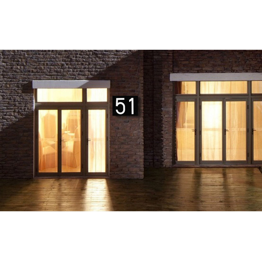 LED Outdoor Solar House Number Light Sign