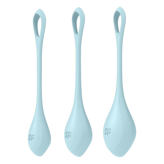 Satisfyer Yoni Power 2 Balls Training Set - Light Blue