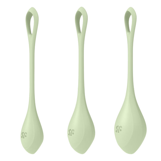 Satisfyer Yoni Power 2 Balls Training Set - Light Green