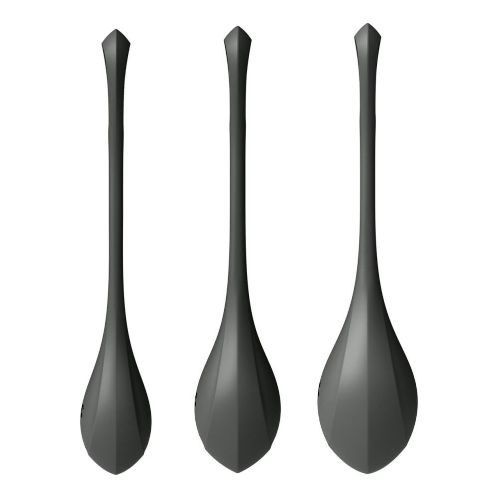 Satisfyer Yoni Power 2 Balls Training Set - Black